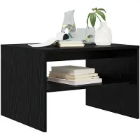 vidaXL Salontafel Zwart Eiken 60 x 50 x 40 cm Bewerkt hout