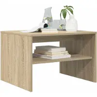 vidaXL Salontafel Sonoma Eik 60 x 50 x 40 cm Bewerkt hout