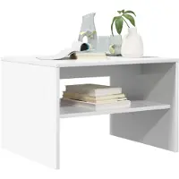 vidaXL Salontafel Wit 60 x 50 x 40 cm Bewerkt hout