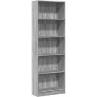 vidaXL Boekenkast 60x24x176 cm bewerkt hout grijs sonoma eikenkleurig