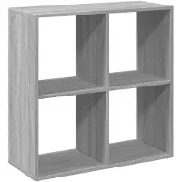 vidaXL Kamerscherm / boekenkast 69,5x29x69,5 cm hout grijs sonoma