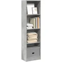 vidaXL Boekenkast 40x24x143 cm bewerkt hout betongrijs