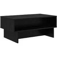 vidaXL Salontafel Zwart Eiken 80 x 46 x 35 cm Bewerkt hout