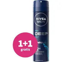 Nivea 1+1 gratis: Deospray Deep Beat 150 ml