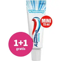 Aquafresh 1+1 gratis: Tandpasta Whitening Mini 15 ml