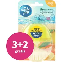 Ambi Pur 3+2 gratis: Toiletblok Starterkit 5in1 Lemon & Mandarine