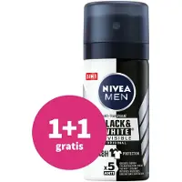 Nivea 1+1 gratis: Deodorant Spray Invisible for Black en White Power 35 ml
