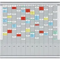 Franken T-kaart jaarplanner, 81,9 x 78 cm, 12 dragers + 2 index, 35 sleuven, PV-SET4