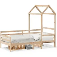 vidaXL Slaapbank met huisje 80x200 cm massief grenenhout