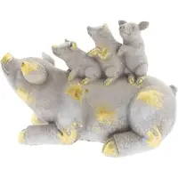 Clayre & Eef Decoratie varkens 34x15x21 cm