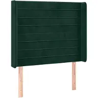vidaXL Hoofdbord met randen 103x16x118/128 cm fluweel donkergroen