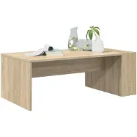 vidaXL Salontafel Sonoma Eik 95 x 50 x 34 cm Bewerkt hout