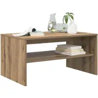 vidaXL Salontafel Artisan Eiken 80 x 50 x 40 cm Bewerkt hout