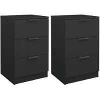 vidaXL Nachtkastjes 2 st 40x36x65 cm zwart