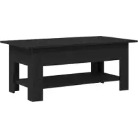 vidaXL Salontafel Zwart Eiken 102 x 55 x 42 cm Bewerkt hout