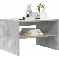 vidaXL Salontafel Beton Grijs 60 x 50 x 40 cm Bewerkt hout