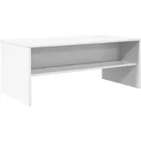 vidaXL Salontafel Wit 100 x 50 x 40 cm Bewerkt hout