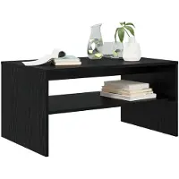 vidaXL Salontafel Zwart Eiken 80 x 50 x 40 cm Bewerkt hout