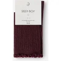 Sissy-Boy - Donkerrode sokken met ajour