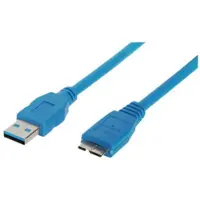 Shiverpeaks Micro-USB Kabel USB-A-St./USB-B-St. 3.0 blau 1,8m