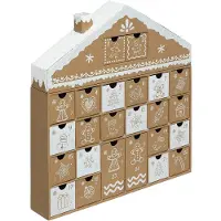 Atmosphera Fééric Lights and Christmas Adventskalender Peperkoekenhuis - 39x6x41cm - Bruin