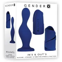 Gender X Cassini Anaal Vibrator Zwart Gender X IN'S & OUT'S Blauw