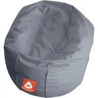 Whoober ronde zitzak "Ibiza" M outdoor grijs - Wasbaar - Geschikt voor buiten