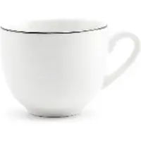 BonBistro Mokkakop 10cl black rim Basic White (Set van 6)