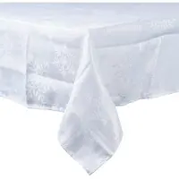 Excellent Housewares - Tafellaken - 220x150 cm - Witte Polyester - Sneeuwvlokpatroon