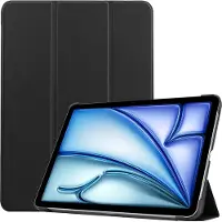 Mobigear Tablethoes geschikt voor Apple iPad Air 11 Inch (2024) Hoes | Tri-Fold Bookcase - Zwart