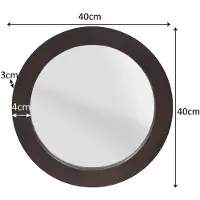 Starfurn Ronde spiegel Dide Bruin Mangohout 40 cm