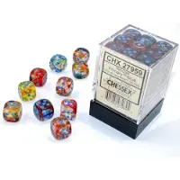 Chessex Nebula Primary/blue Luminary D6 12mm Dobbelsteen Set (36 stuks)