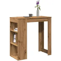 vidaXL Bartafel met rekken 102x50x103,5 cm hout artisanaal eikenkleur