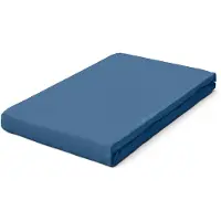 Schlafgut Pure Jersey Hoeslaken XL - 180x200 - 200x220 615 Blue Mid