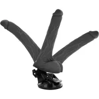 BaseCock | Realistic Bendable Remote Control Black 18.5 Cm