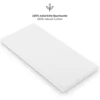 Laleni Jersey Baby/Kind Hoeslaken - Actief Ademend - Oeko-Tex Certificeerd - Babybed, Wieg, Kinderbed 100 x 100 x 10cm, wit, vierkant, set van 2