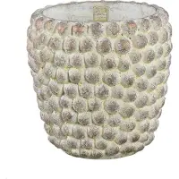 Ptmd collection PTMD Bloempot Ruis - 30x30x30 cm - Cement - Creme