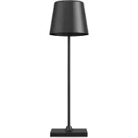 BES LED LED Tafellamp Draadloos Oplaadbaar - Brinton Orvex - Dimbaar - Warm Wit 3000K - Spatwaterdicht IP44 - USB-C - Zwart