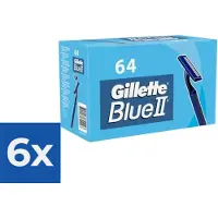 Gillette Blue II - Wegwerpscheermesjes - 64 Stuks - Voordeelverpakking 6 stuks