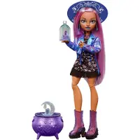 Monster High Moonspell Magic van - Layla Stone modepop - Crystal Witch met accessoires