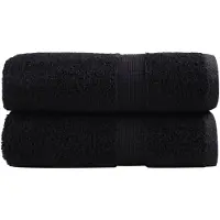 vidaXL Premium washandjes SOLUND 2 st Zwart 30x30 cm 600 g/m2