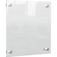 Nobo Draagbaar, Droog Uitwisbaar Mini Whiteboard voor aan de Muur - Inclusief Marker - 30 x 30 cm - Transparant Acryl