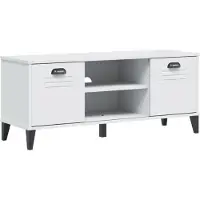 vidaXL Schoenenbank VIKEN 106x35x45 cm bewerkt hout wit