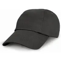 Result Junior Low Profile Cotton Cap RH18J - Black - One size