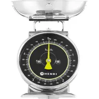 Hendi Mechanische keukenweegschaal - roestvast staal - analoge wijzerplaat - max. 5 kg - Ø207 mm - klassiek ontwerp