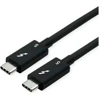 Roline USB-C kabel | Thunderbolt 5 | 80 Gbps | Intel gecertificeerd | zwart | 0,50 meter