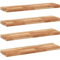 vidaXL Wandschappen 4 st zwevend olieafwerking 100x20x4 cm acaciahout