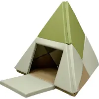Sunny Davi Foam Speelset in Groen / Beige | Softplay Schuimrubberen Mat Opvouwbaar - Boot, Speeltent & Speelmat | | Montessori Speelgoed voor Kinderen vanaf 12 Maanden