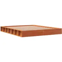 vidaXL Bedframe zonder matras massief grenenhout wasbruin 160x200 cm