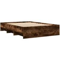 vidaXL Bedframe zonder matras hout gerookt eikenkleurig 120x190 cm
